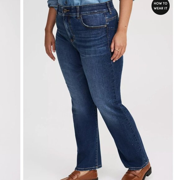 Torrid Bombshell High Rise Rhinestones Straight jean sz 16 - Picture 1 of 8
